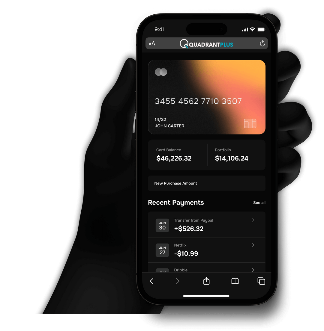 The Next-gen Finance App Image - Phone X Webflow Template